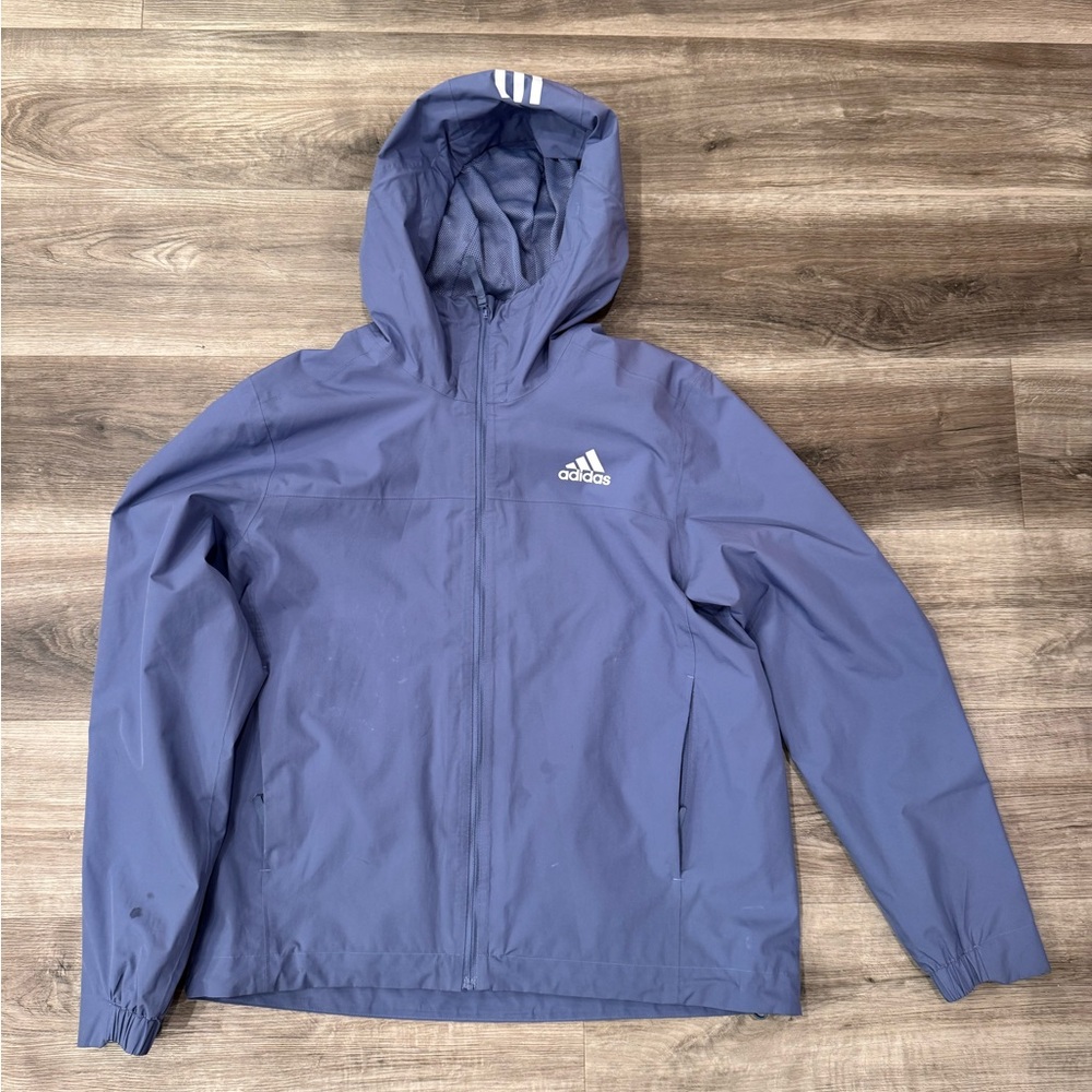 Adidas Blue Hooded Jacket